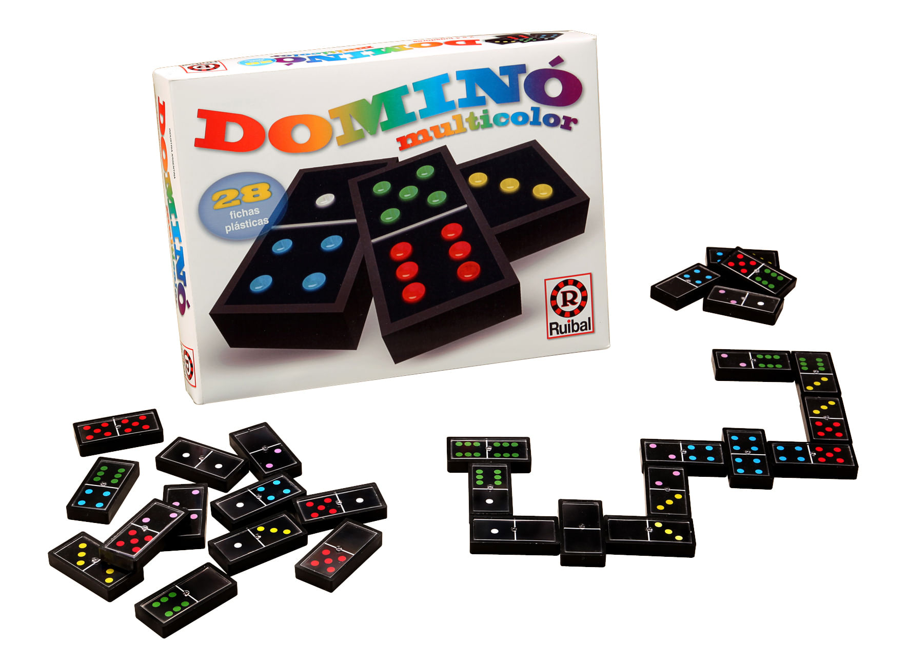 Juegos de Mesa Ruibal Domino Multicolor