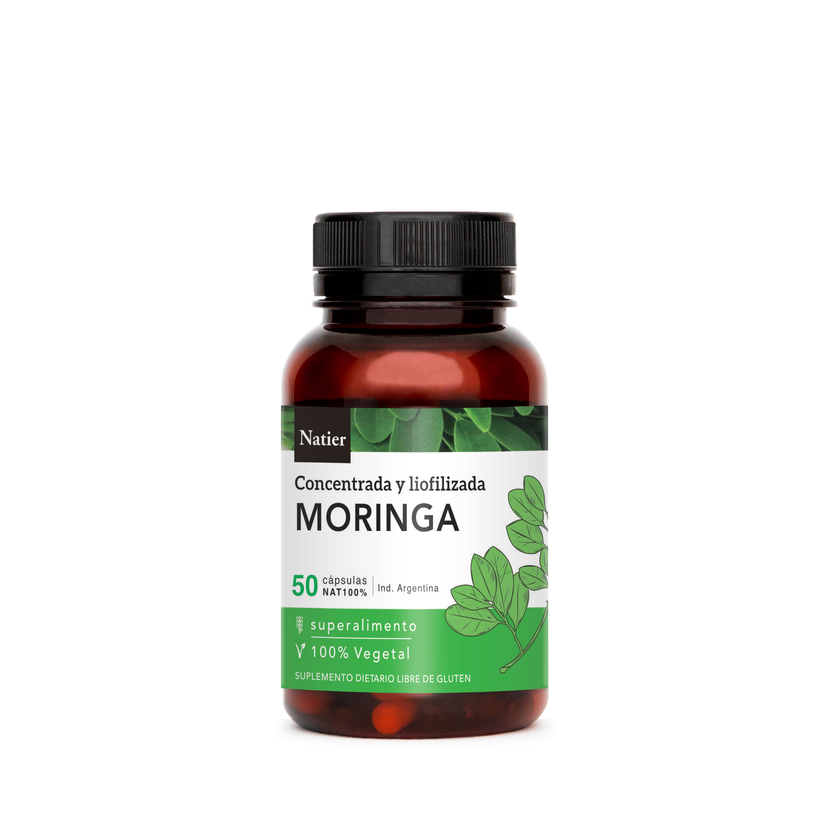 Suplemento Natier Moringa Liofilizada Concentrada 50 caps