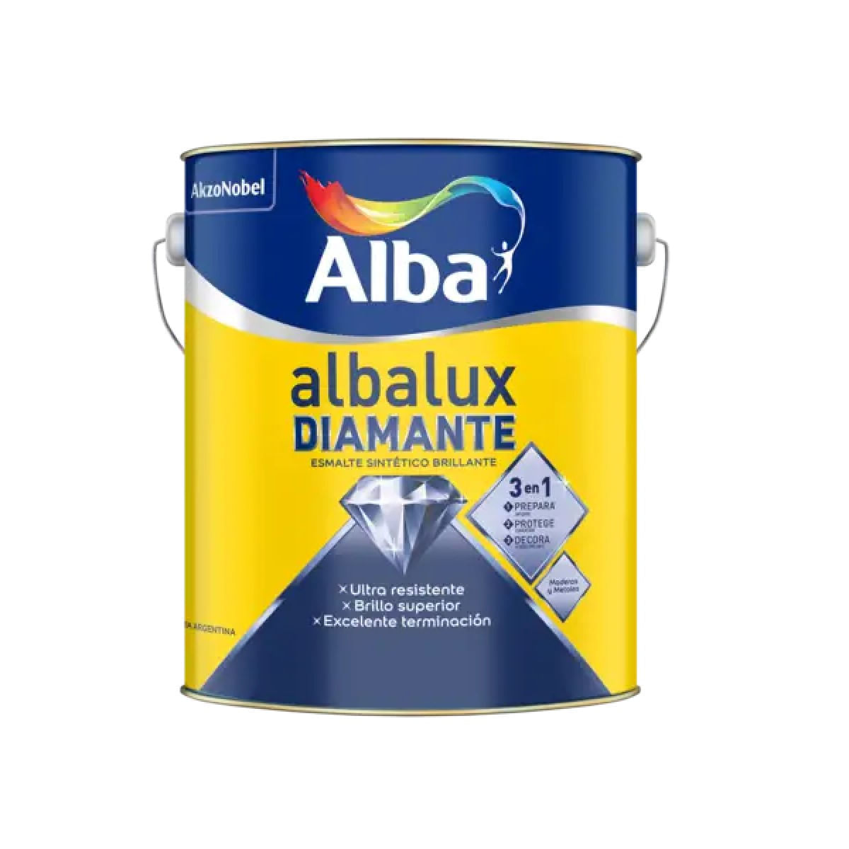 Albalux Diamante esmalte sintetico 3 en 1 azulejo brillante 4 L