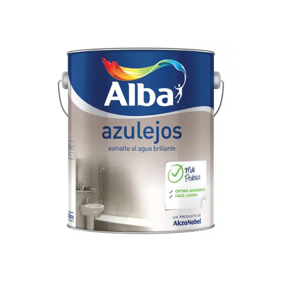 Esmalte para azulejos al agua blanco brillante 3,6 L