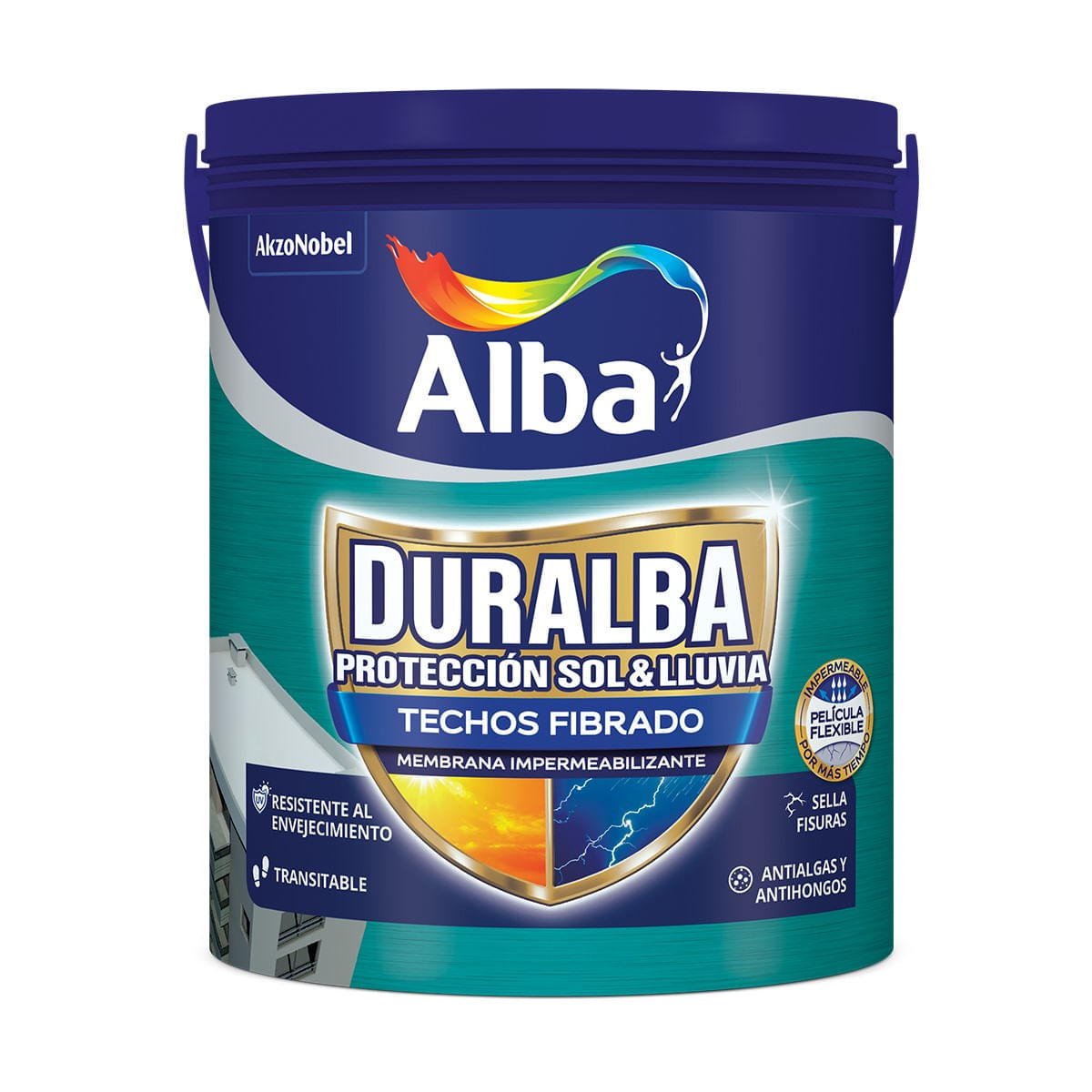 Duralba Techos Fibrado impermeabilizante blanco 4 kg