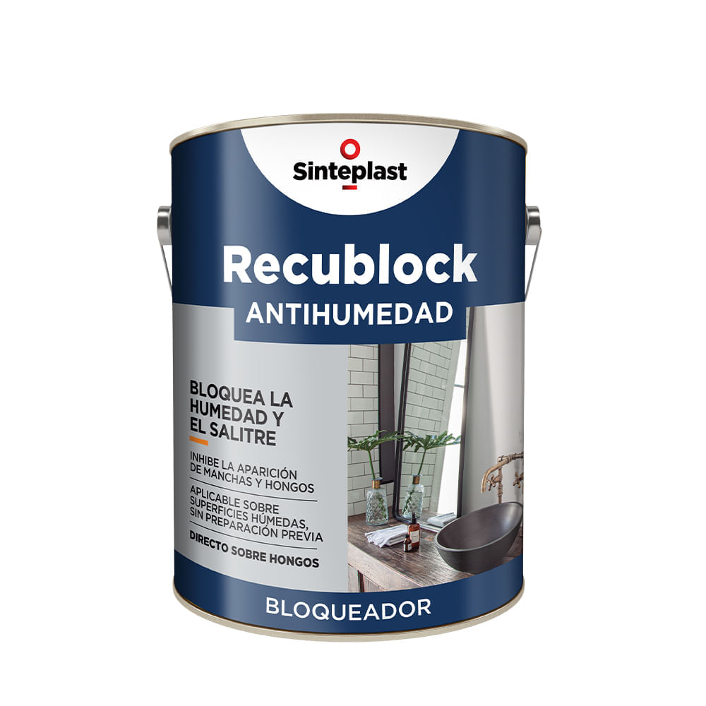 Recublock Látex Antihumedad Sinteplast Blanco 4 L