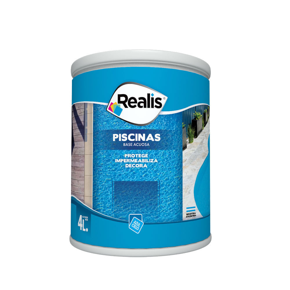 Pintura para Piscinas Realis de Base Acuosa Azul Cielo 4 L