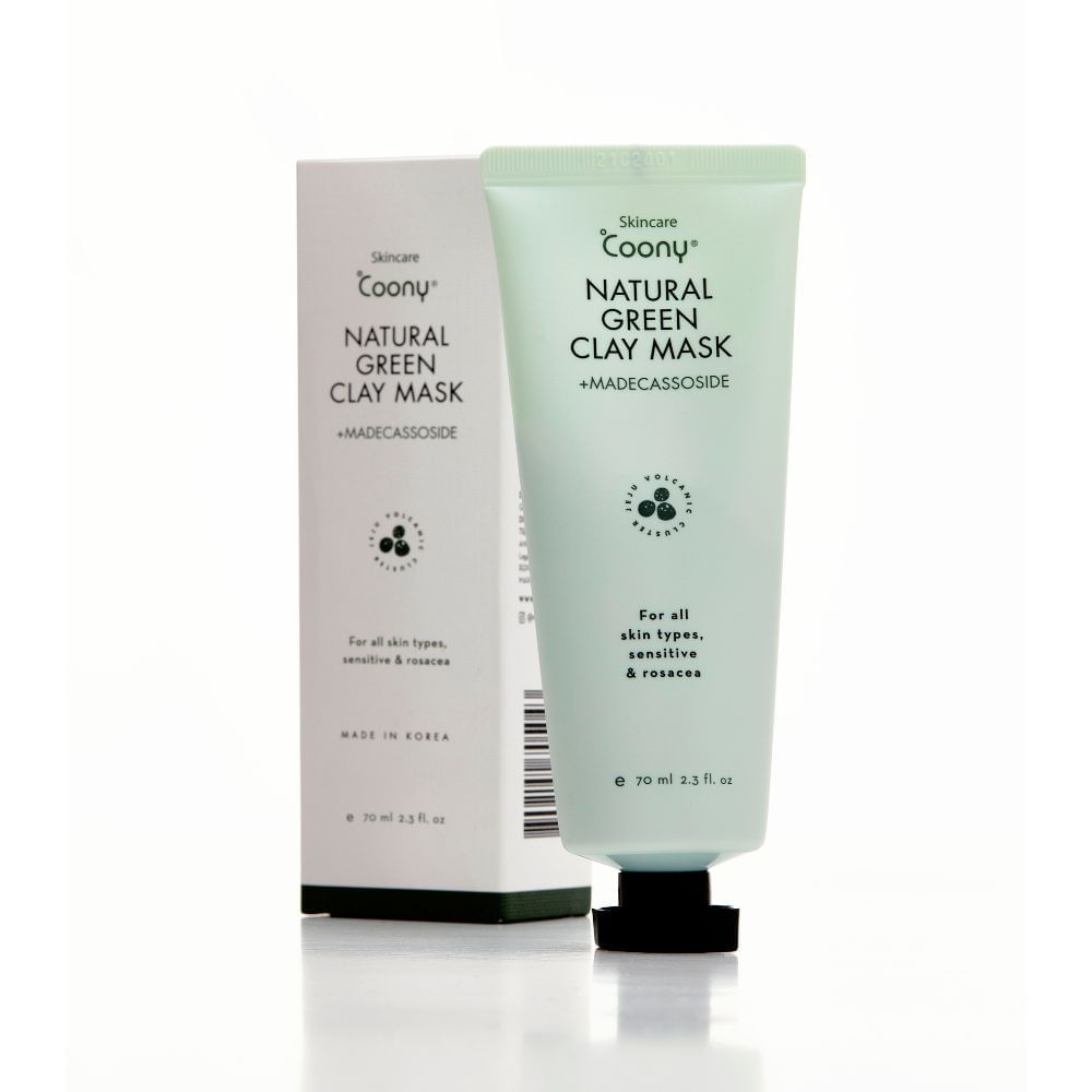 Mascarilla Facial Natural Green Clay Con Arcilla De Madecassoside