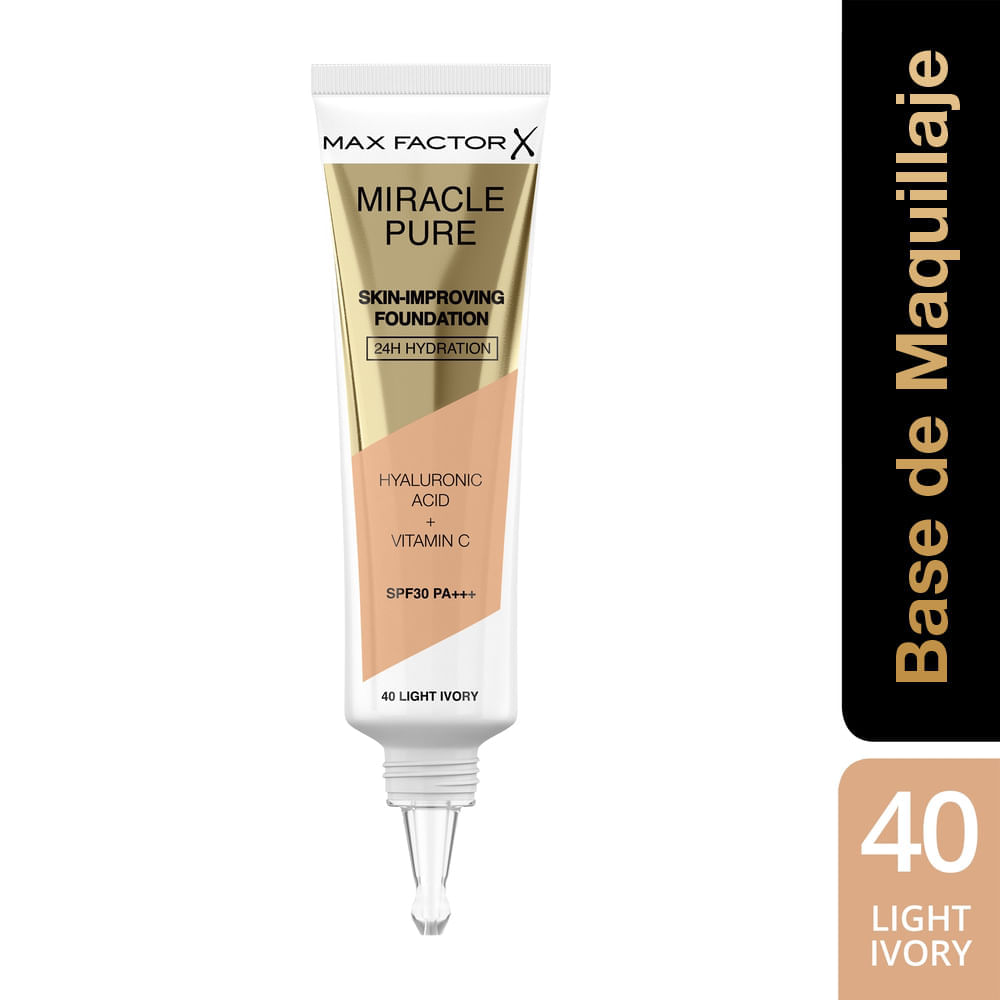 Base Max Factor Miracle Pure 40 Light Ivory Fps30