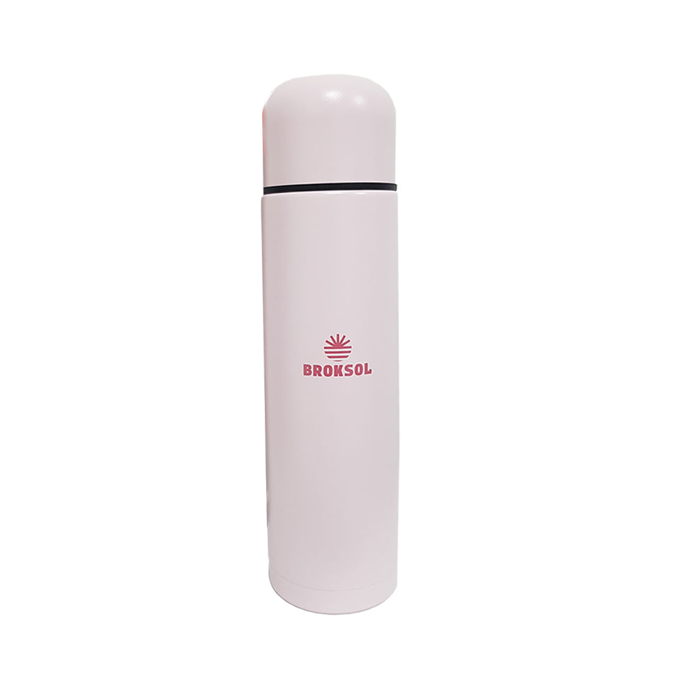 Termo Bala Acero Inox Broksol 1l Camping Frío Calor 24 Hrs Rosa
