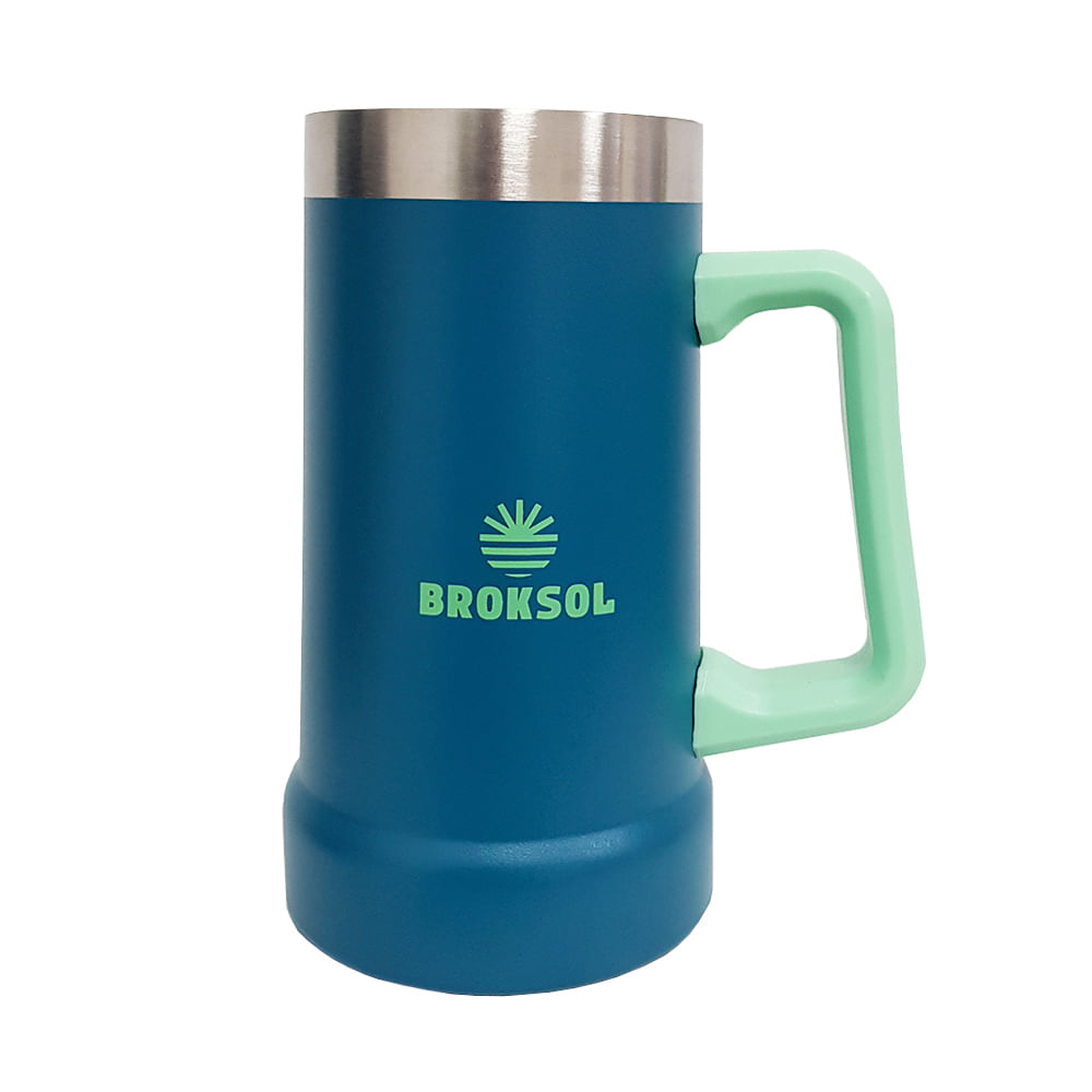 Vaso Termico Cervecero Chop Broksol De 700ml Beer Chop Verde Petroleo