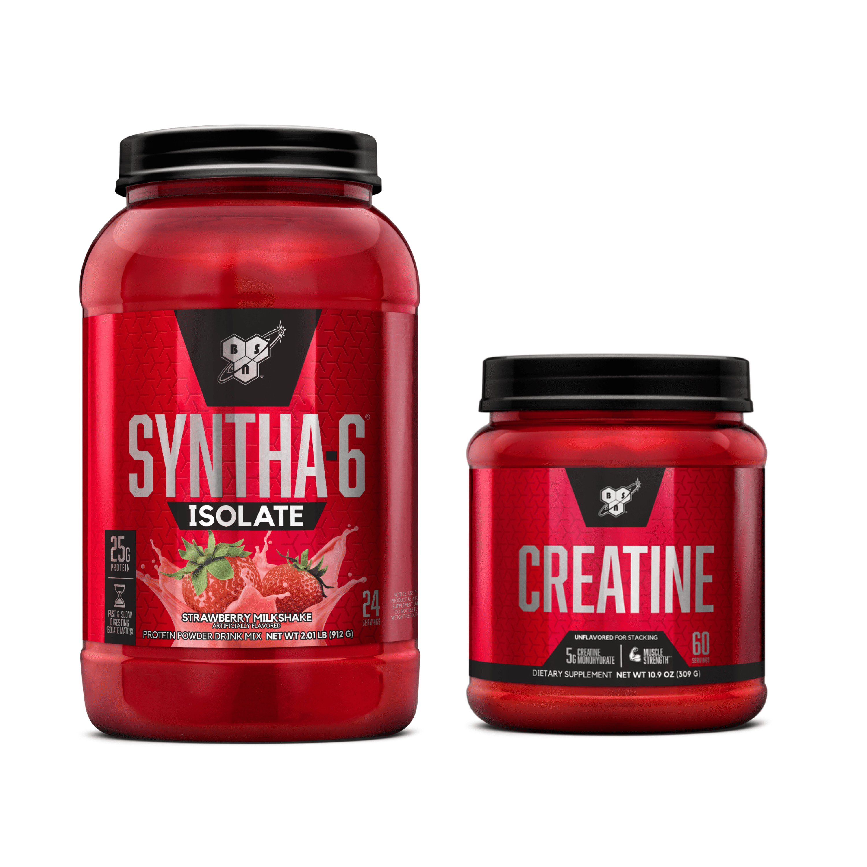 Combo BSN Syntha 6 Isolate  Strawberry Milkshake + Creatina