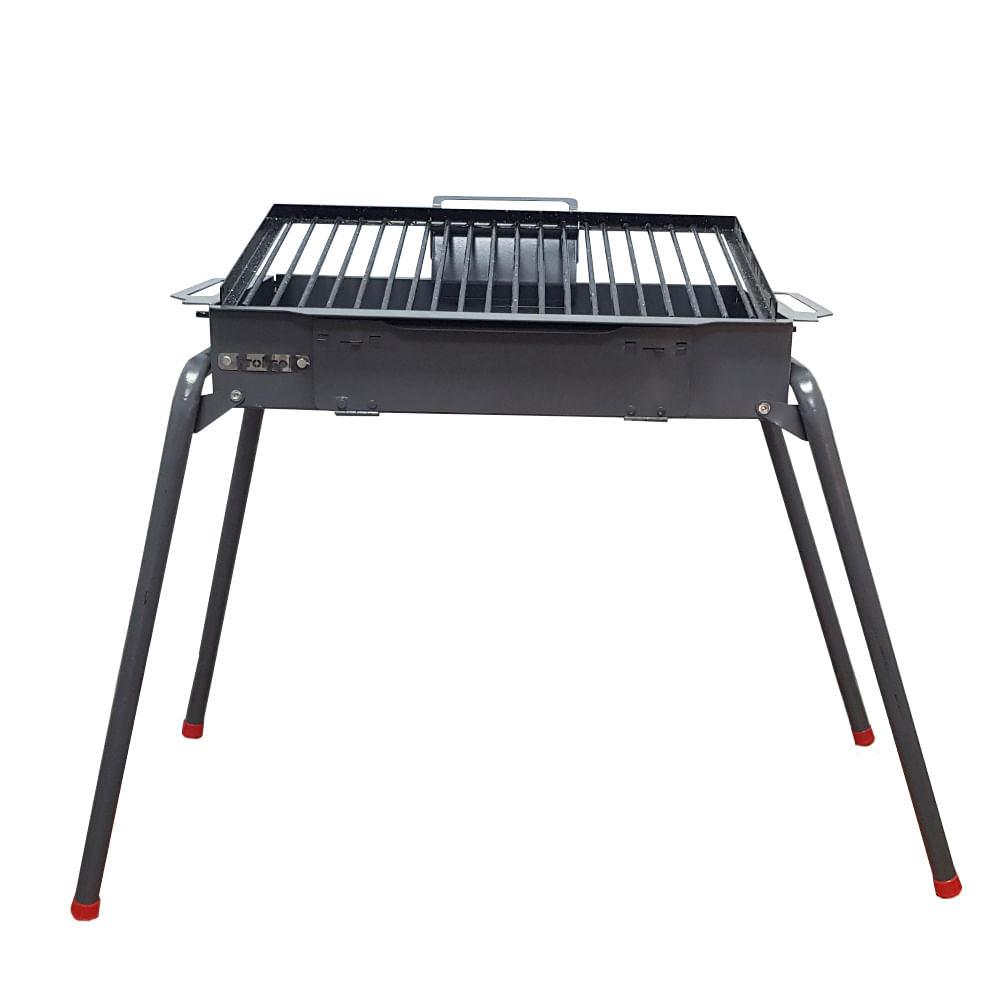 Parrilla Movil Plegable Brosen Con Grasera Camping 62x38