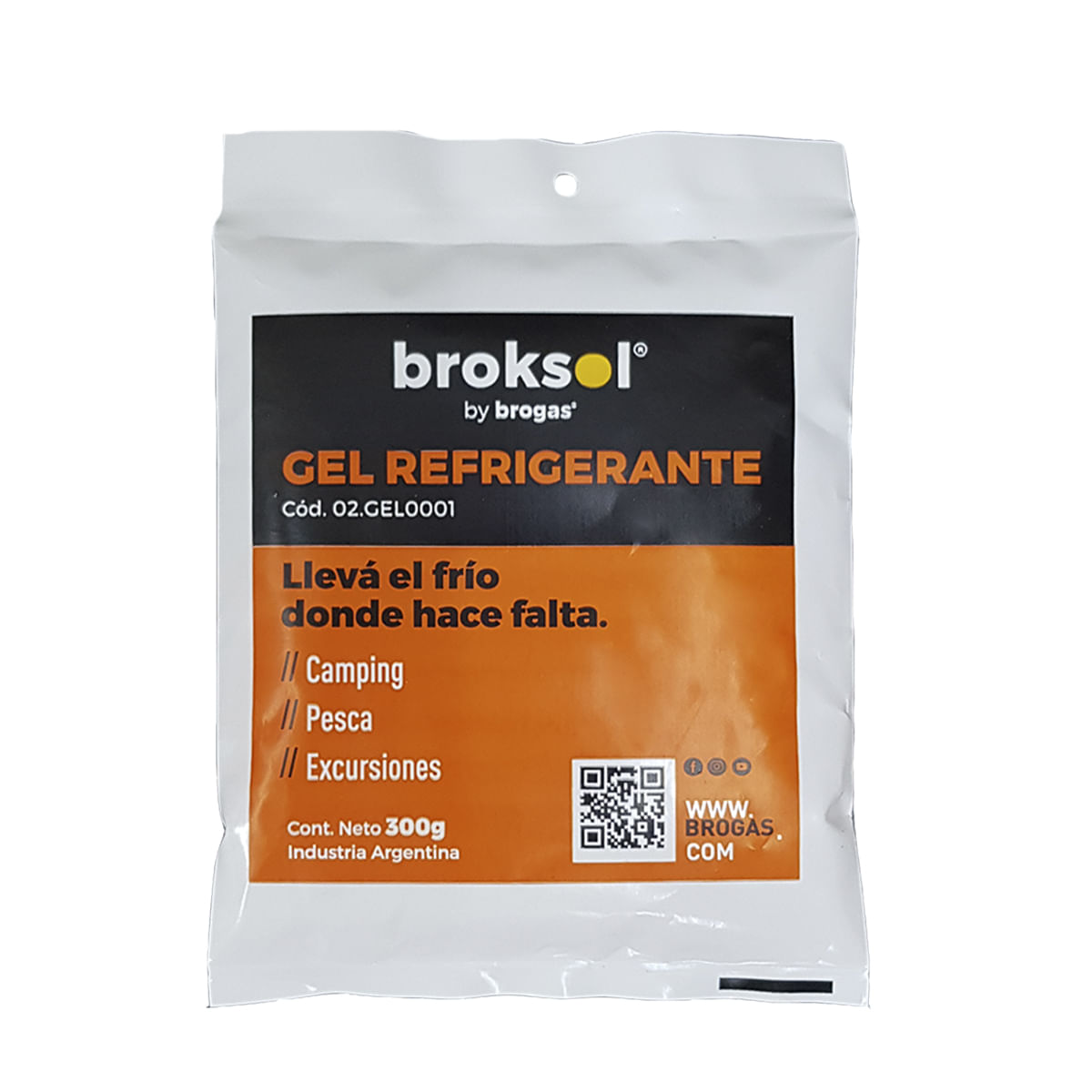 Gel Refrigerante Termico Sachet Congelante 300grs Broksol