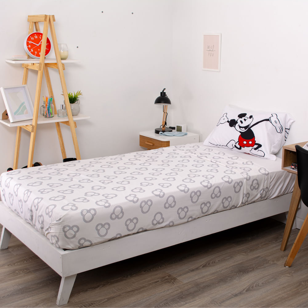 Juego de Sábanas Mickey Classic White