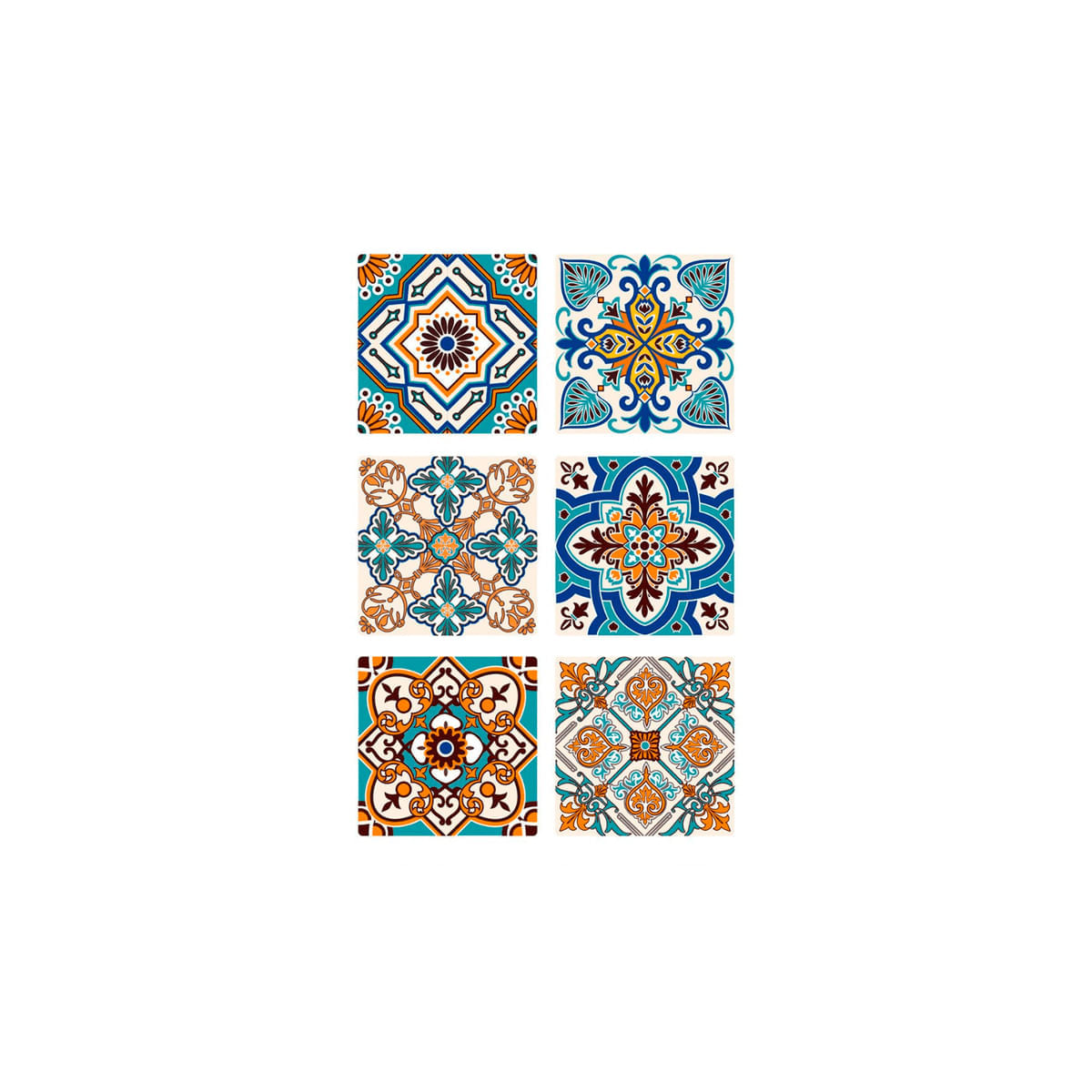 Vinilo Autoadhesivo Azulejo Mandala Colores 2 Muresco 15x15 cm