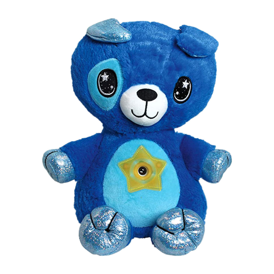 Peluche con proyector de luces para niños Star Belly Oso azul