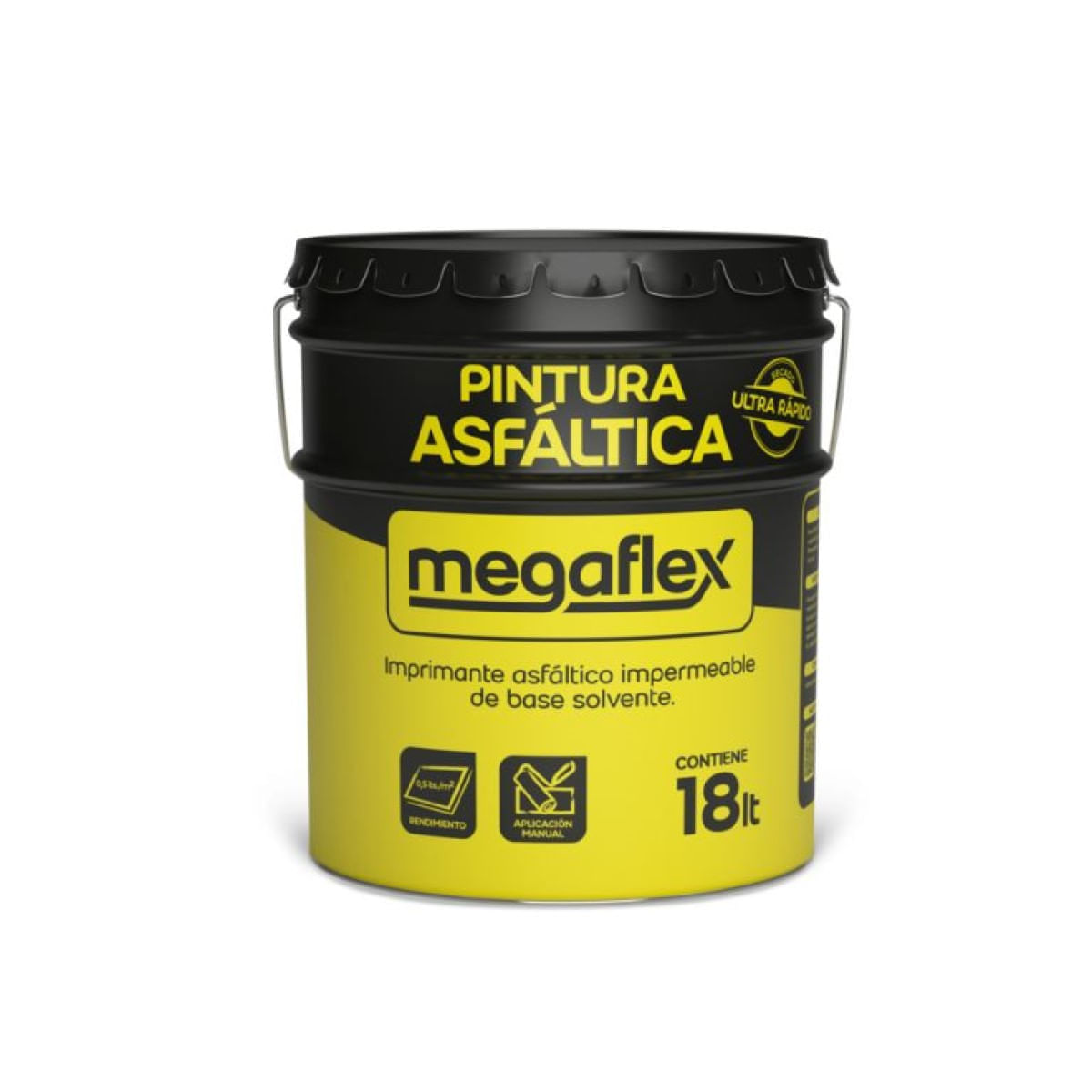 Pintura Asfáltica Impermeable Megaflex x 18 Lts