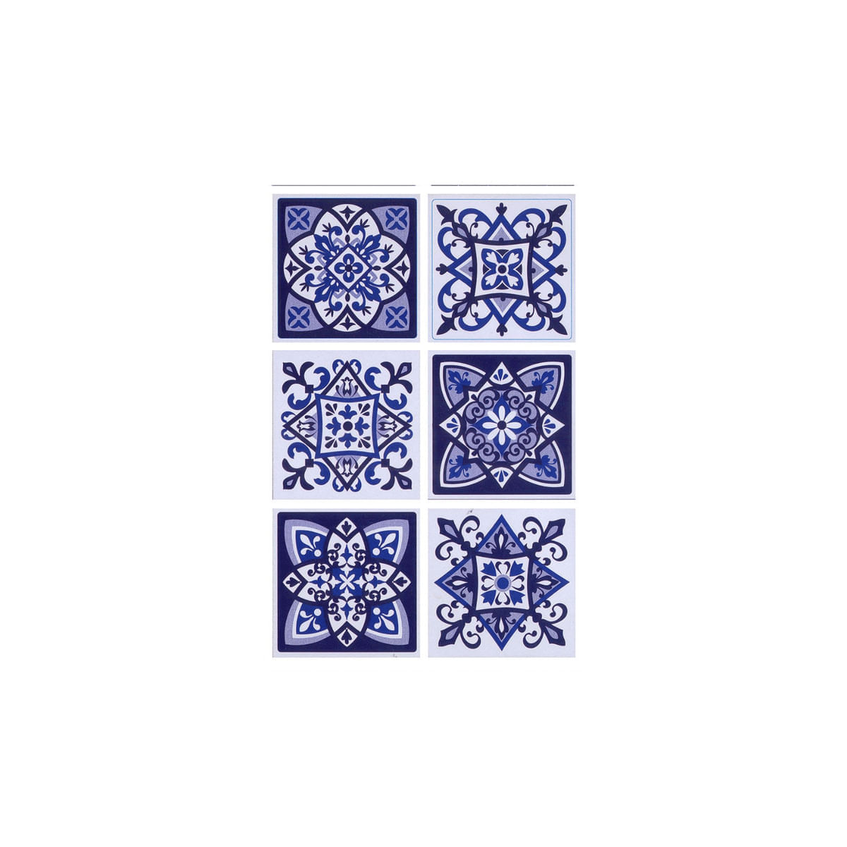 Vinilo Autoadhesivo Azulejo Mandala Azul Muresco 15x15 cm