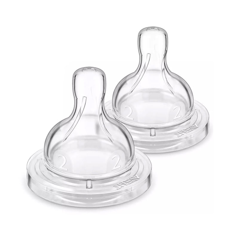 2 Tetinas Anticólicos Philips Avent 1m+ Flujo Lento. Sin BPA