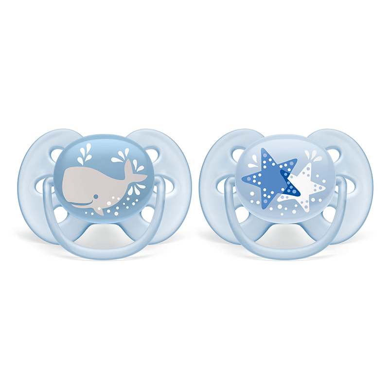 Chupete Ultra Soft Deco Philips Avent 6-18 meses Celeste