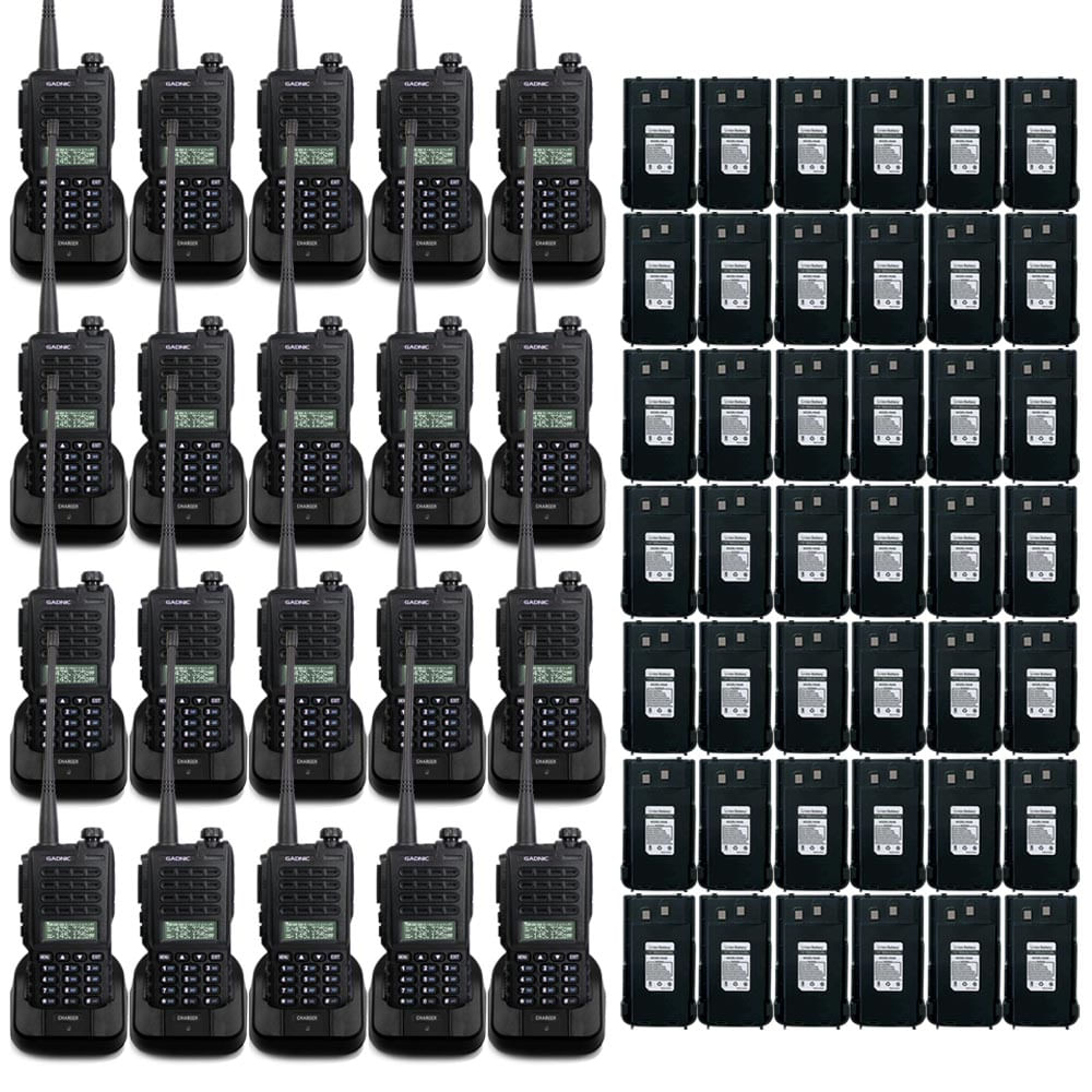 Handy Gadnic WK88 Kit x20 Bi-Banda 10w 128CH Hasta 12km + 40 Baterías y 20 Manos Libres