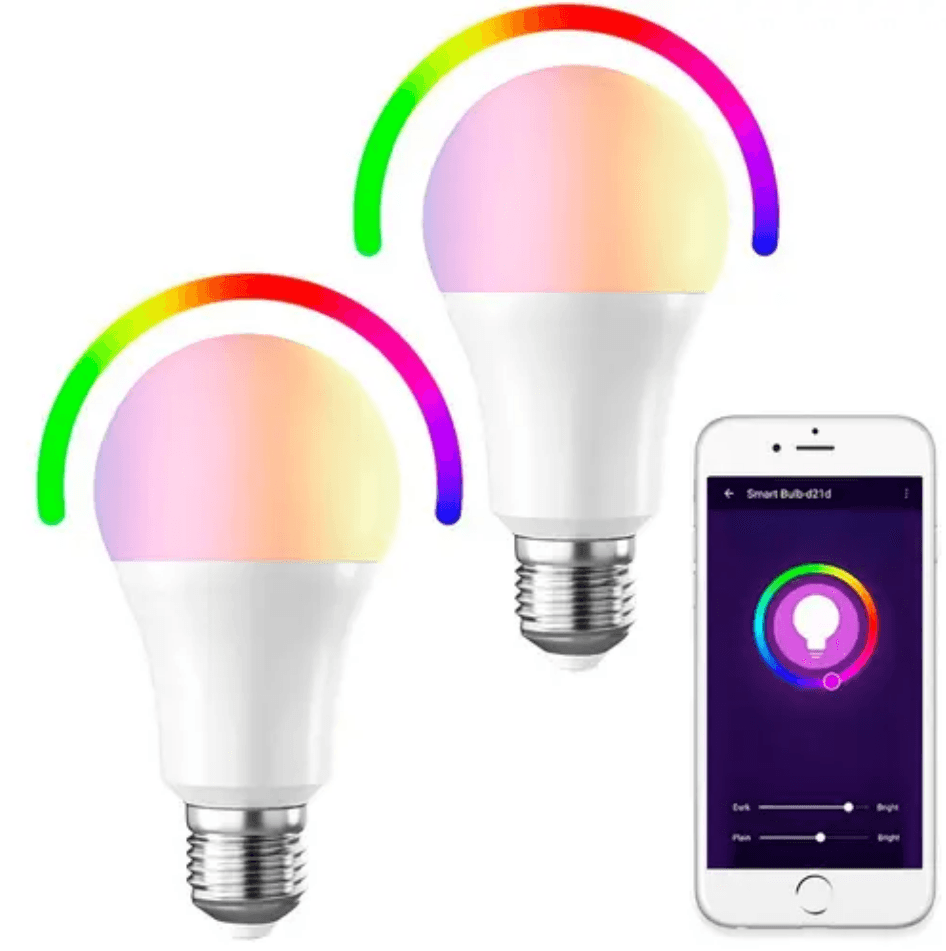 Kit x2 Lámpara Led Smart Inteligente RGB 9W Wifi
