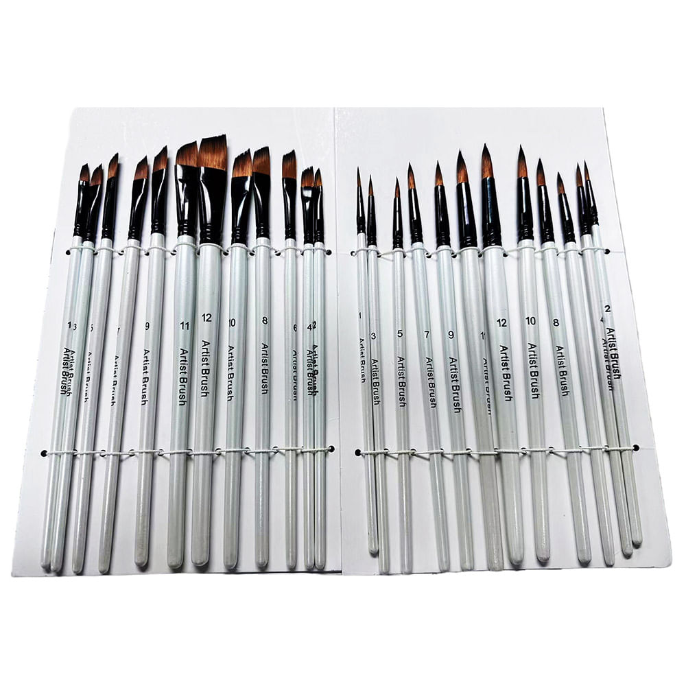 Set de 24 Pinceles de Artista Gadnic ART11 De Pintura Arte Acuarela