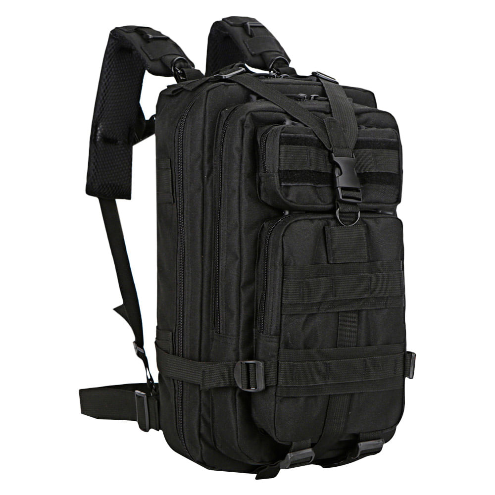 Mochila Táctica Negra Gadnic Militar Compartimentos Varios 45L