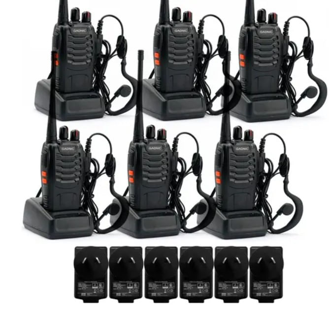 Kit x6 Handy Gadnic WK99U 5w 16CH UHF Hasta 10km