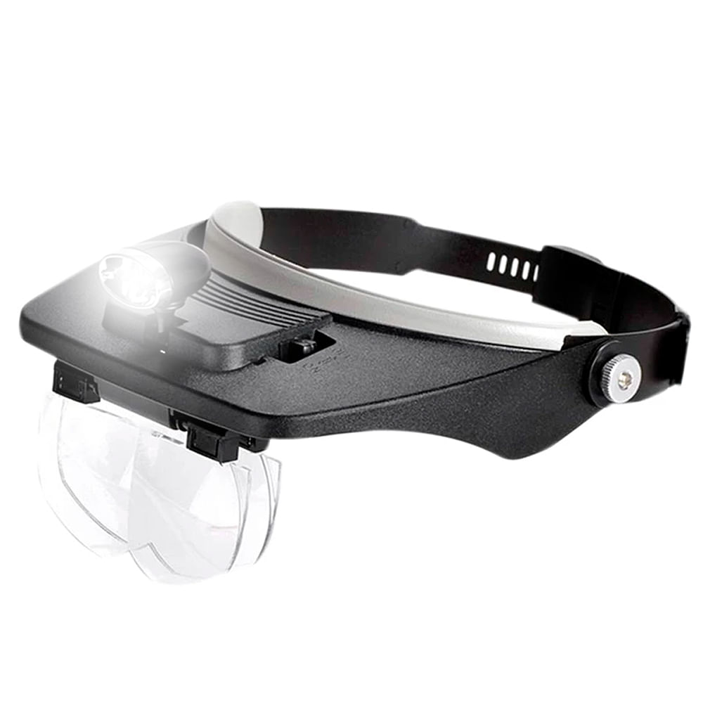 Lupa Binocular Gadnic Maximus Vincha Manos Libres Luz Led