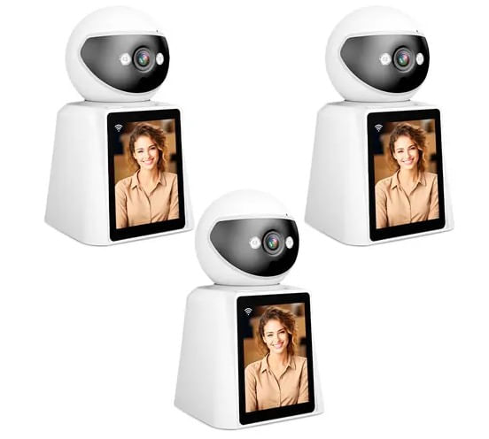 Kit x3 de Cámaras de Seguridad SriHome Audio Bidireccional Pantalla HD 28 Pulgadas