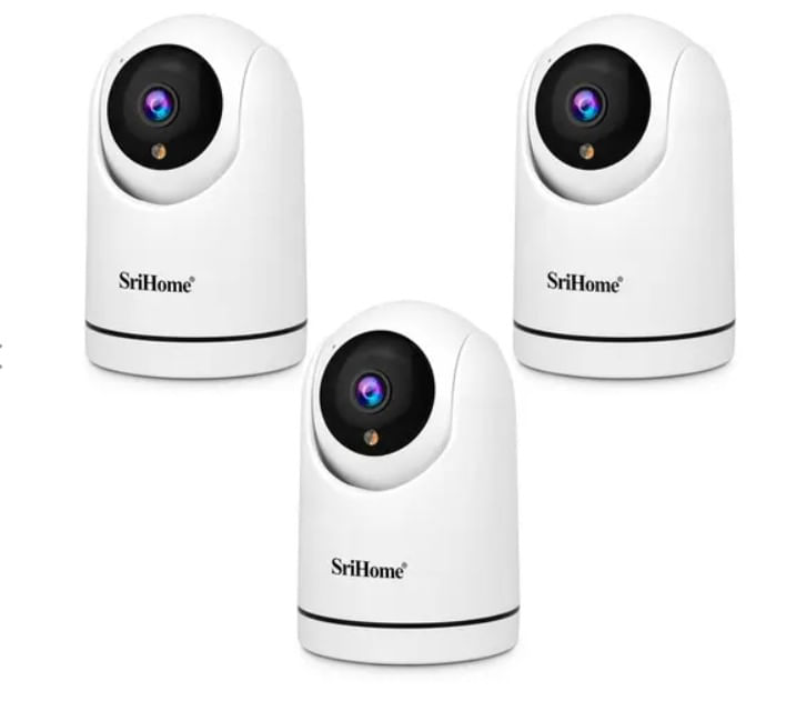 Kit x3 de Cámaras De Seguridad Srihome 1080p Audio Bidireccional
