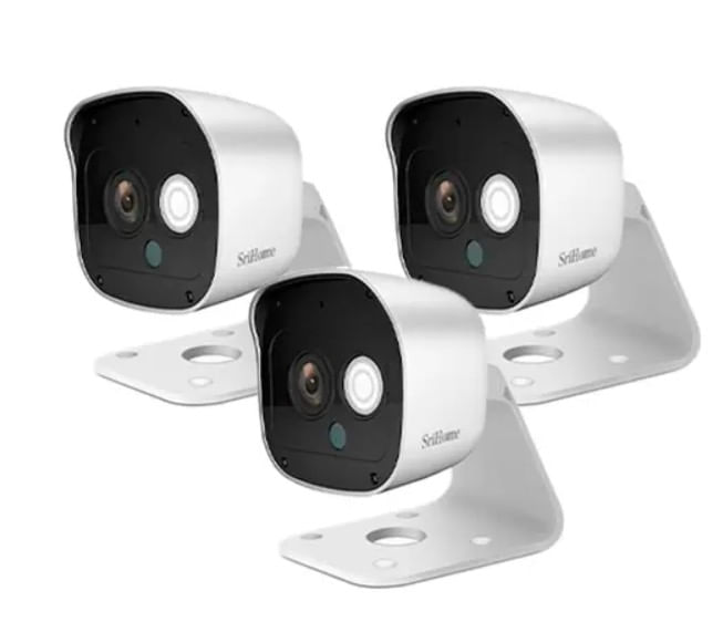 Kit x3 de Cámaras de Seguridad SriHome IP 3MP Audio Bidireccional