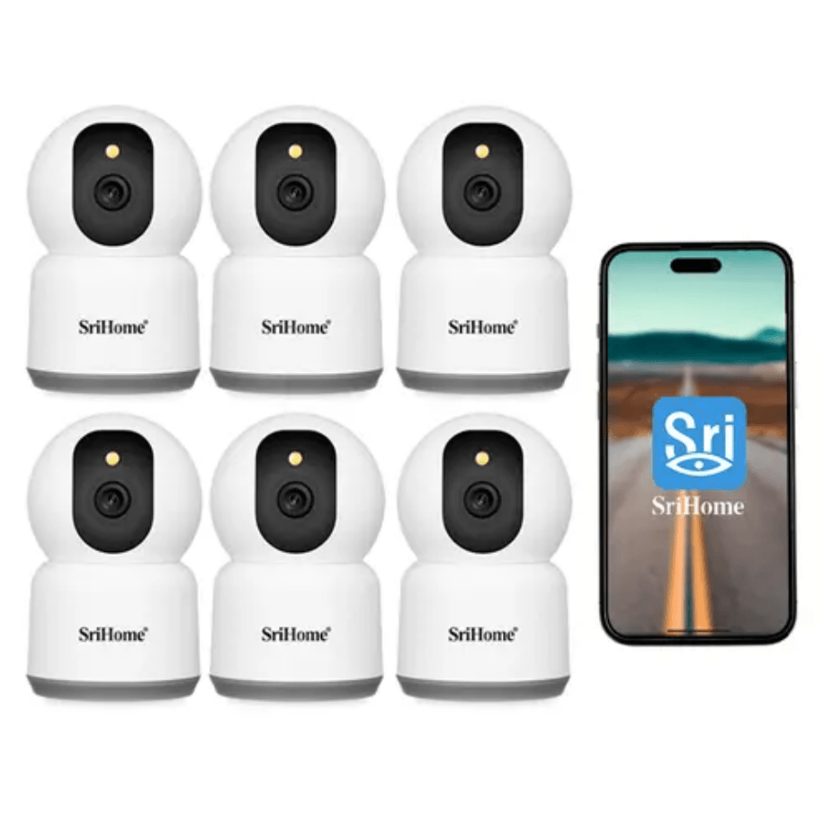 Kit de 6 Cámara de Seguridad IP SriHome 4MP Wifi 5g 24g