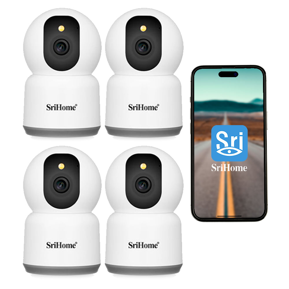 Kit x4 Cámara de Seguridad IP SriHome 4MP Wifi 5g 24g