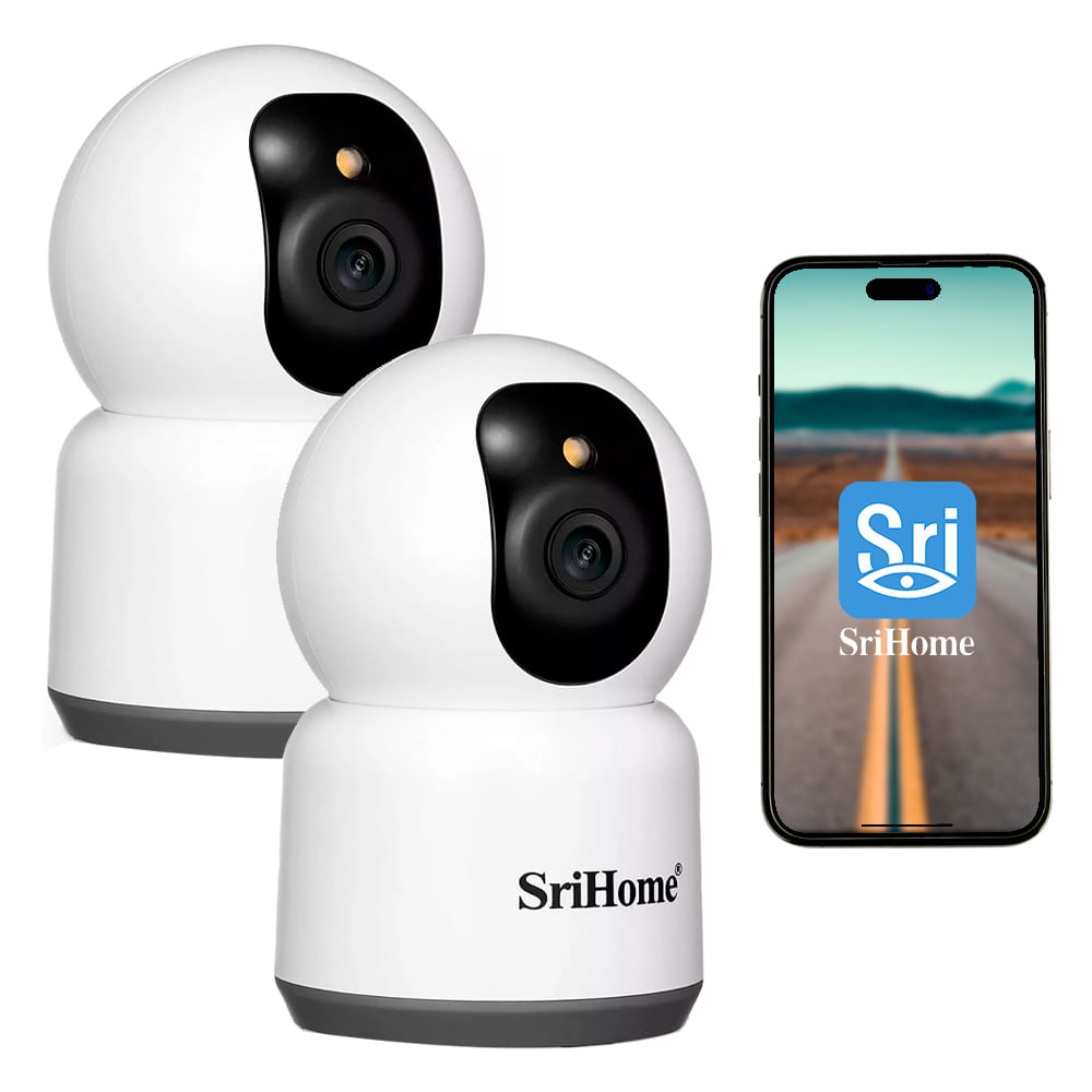 Kit de 2 Cámara de Seguridad IP SriHome 4MP Wifi 5g 24g