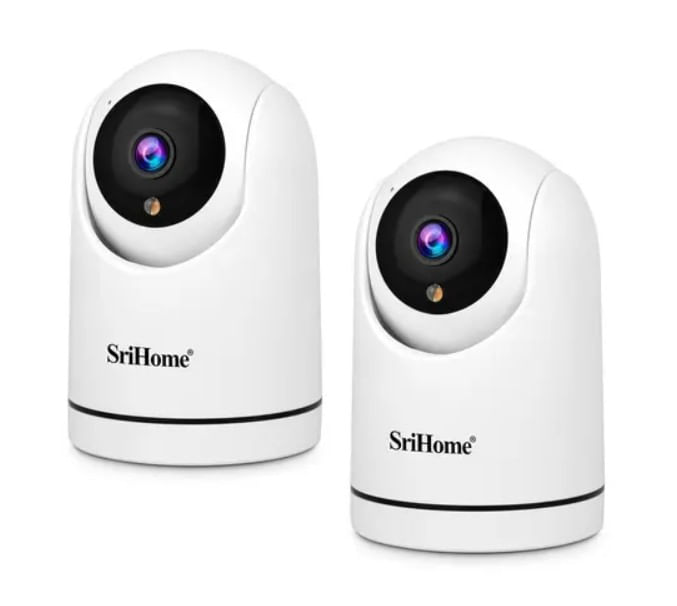 Kit x2 de Cámaras De Seguridad Srihome 1080p Audio Bidireccional