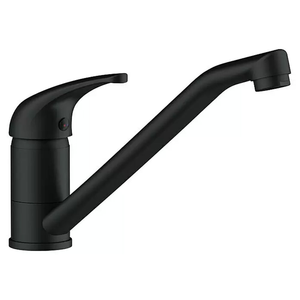 Grifería Canilla De Cocina Rieti Monocomando Negro Mate