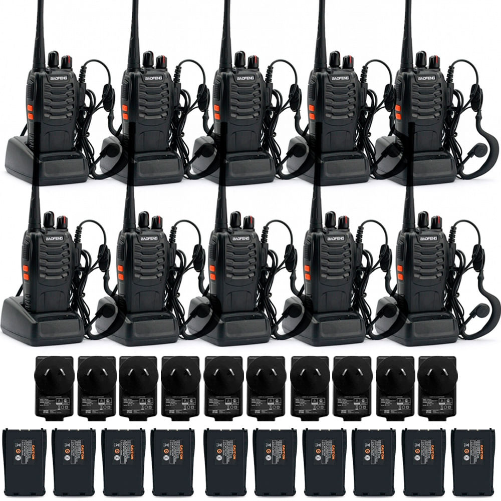 Kit x10 Handy Baofeng BF-999S 5w 16CH UHF Hasta 10km