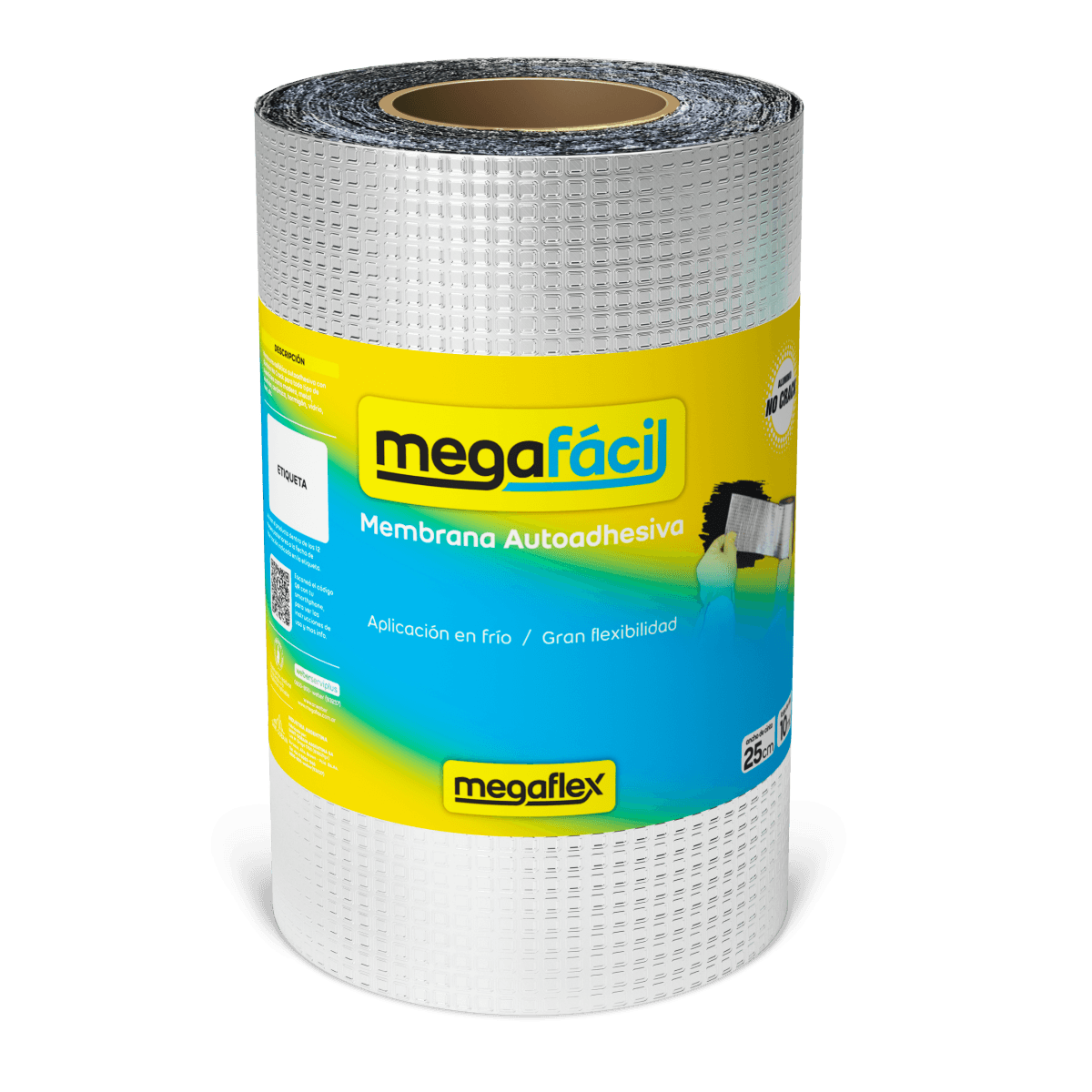 Membrana Asfáltica Autoadhesiva Megafacil 25cmx10m