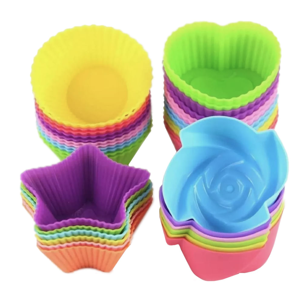 Moldes de Silicona Gadnic Gelatinas Repostería Capacillos Cupcakes x25 Unidades