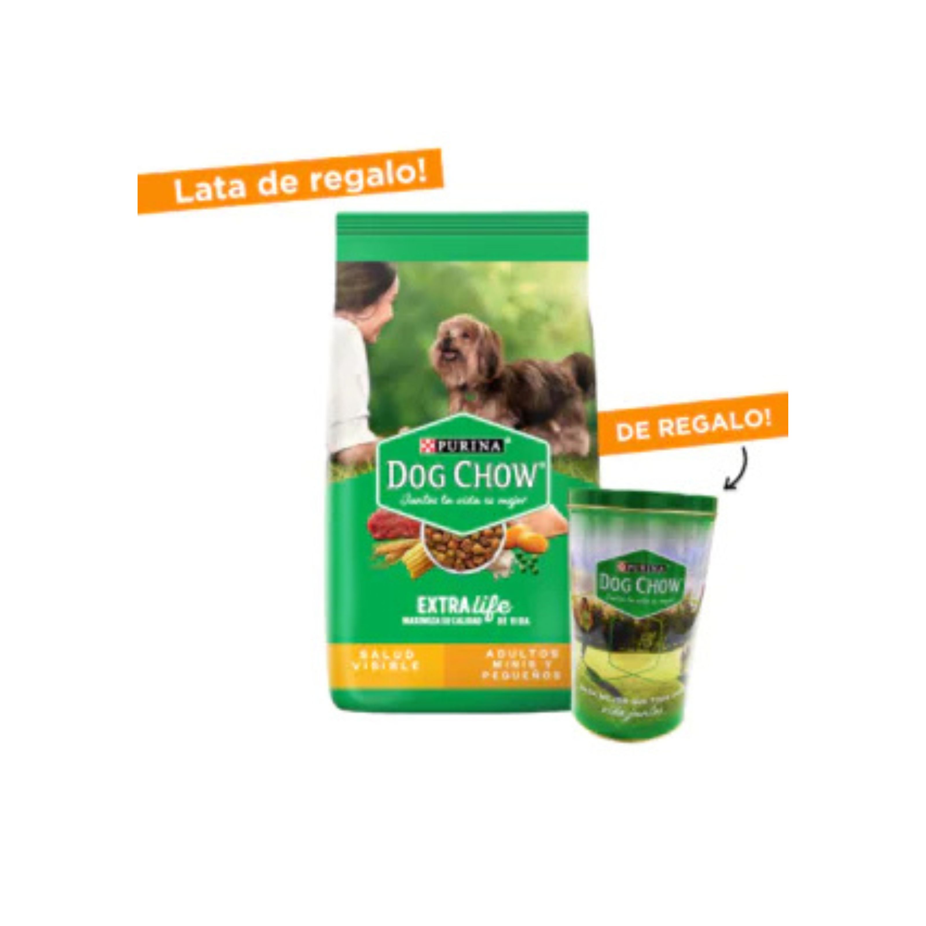 Alimento Dog Chow Perro Adult Small 21Kg + Alimento Húmedo