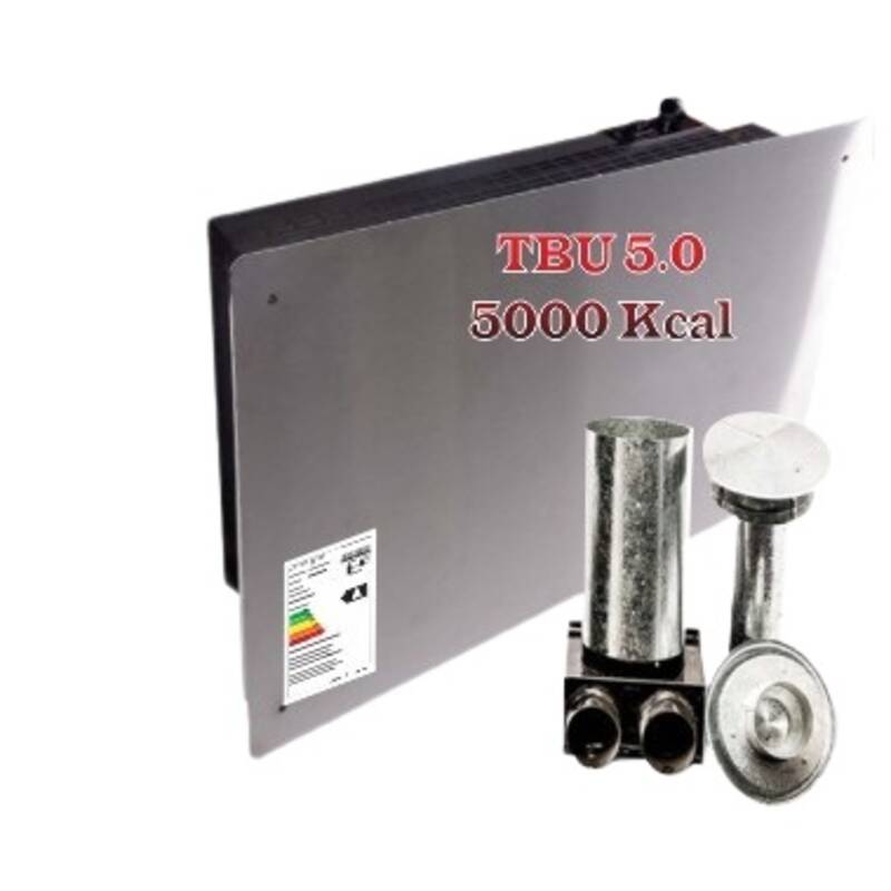 Calefactor Tiro Balanceado en U Calden Tbu 5.0 Ge Acero Smart 5000 Kcal/H