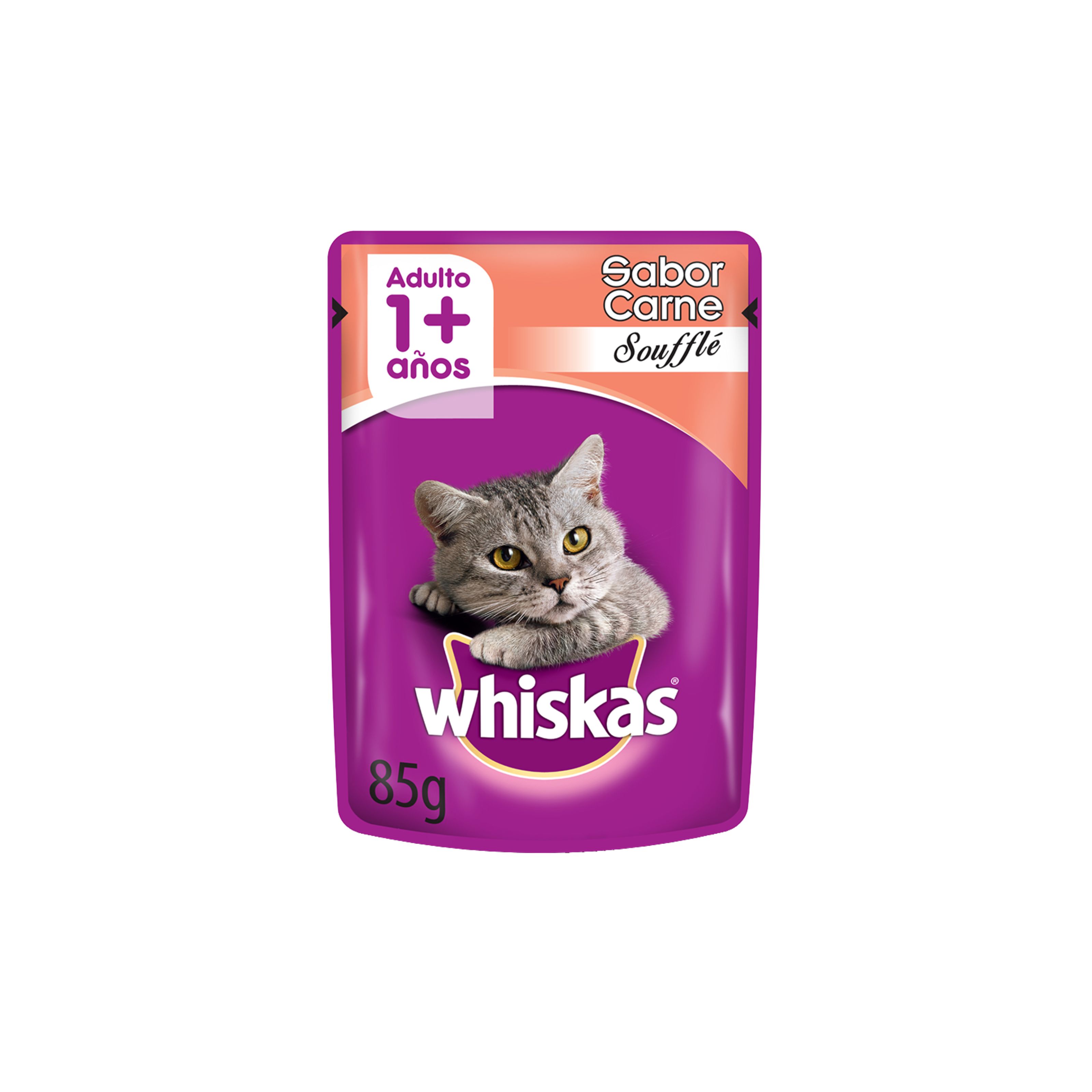 Pouch Whiskas Adulto Carne Souffle 85gr