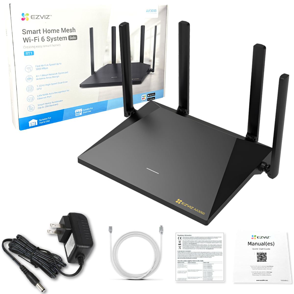 Router WiFi Doble Banda RT1 Ezviz 300mbps gigabit 4 antenas