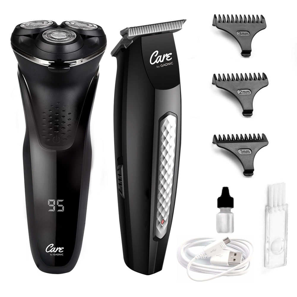 Kit de barberia Afeitadora Wet-Dry Gadnic + Patillera Profesional