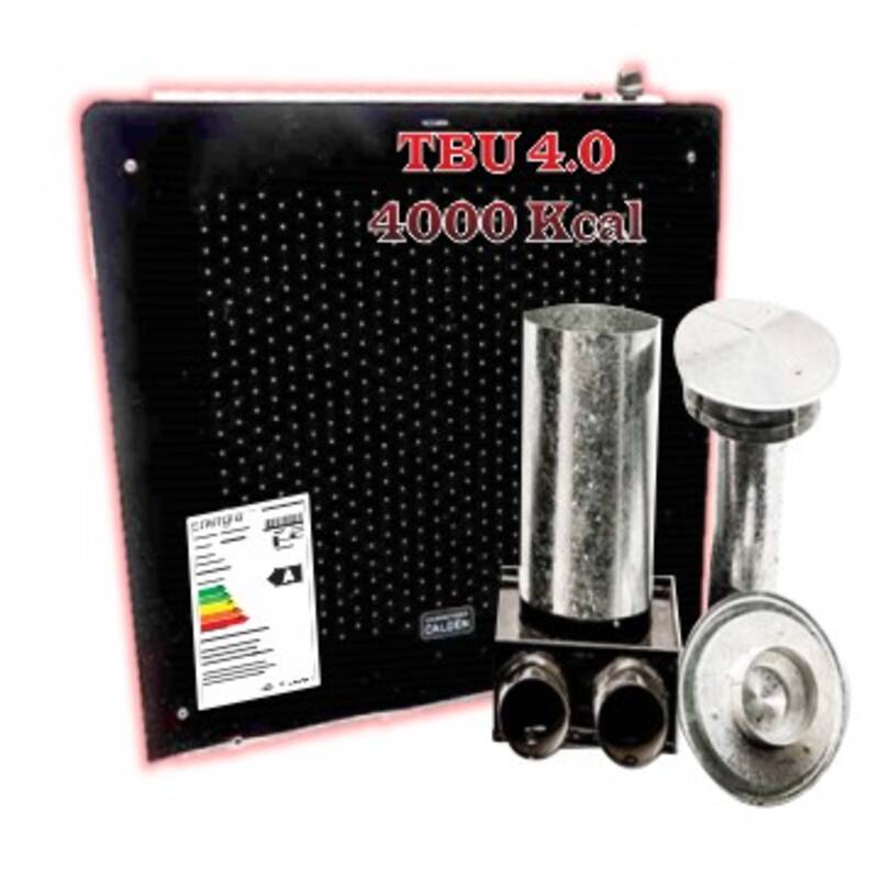 Calefactor Tiro Balanceado en U Calden Tbu 4.0 Ge Negro 4000 Kcal/H