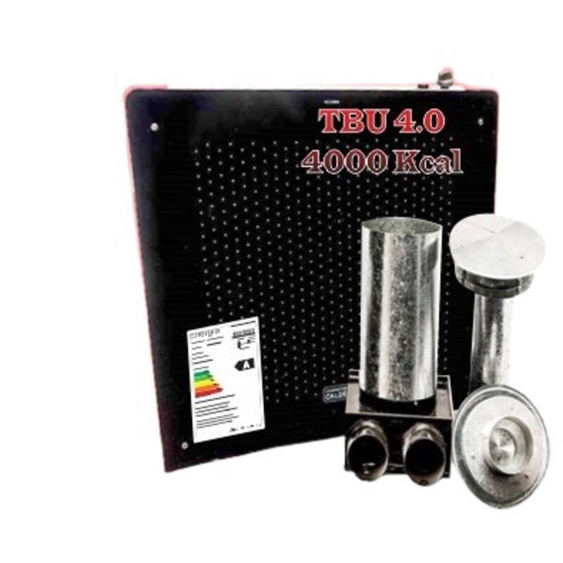 Calefactor Tiro Balanceado en U Calden Tbu 4.0 Gn Negro Smart 4000 Kcal/H