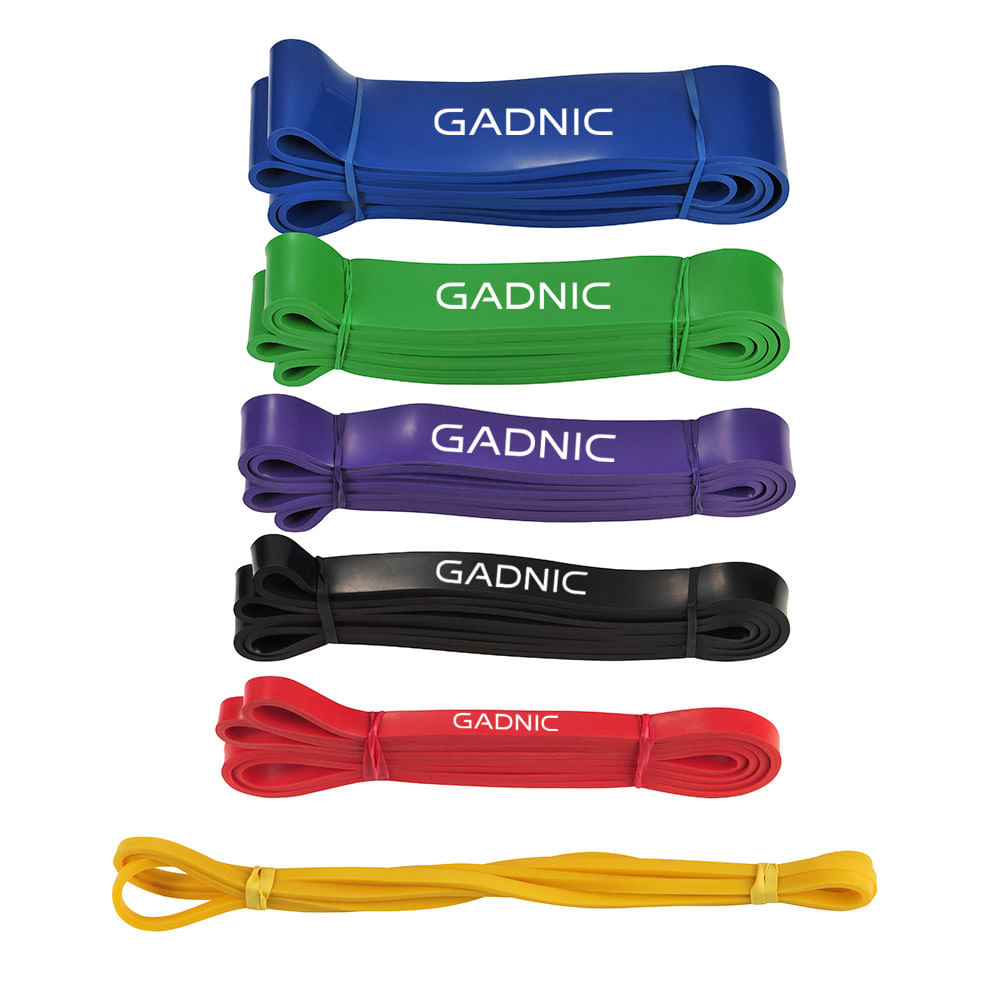 Set x6 Bandas Elásticas Gadnic Para Ejercicio