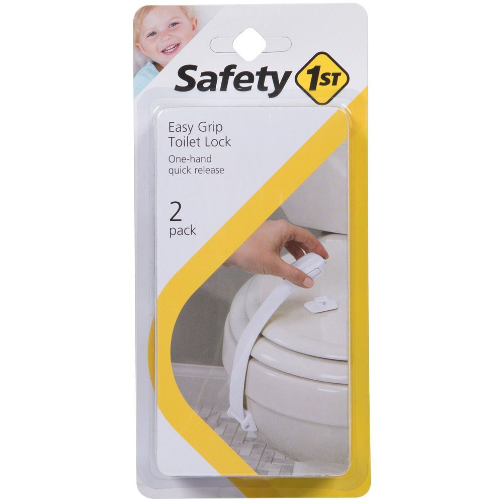 Traba de  Seguridad para Inodoros Safety 1St Blanco 2 Unid