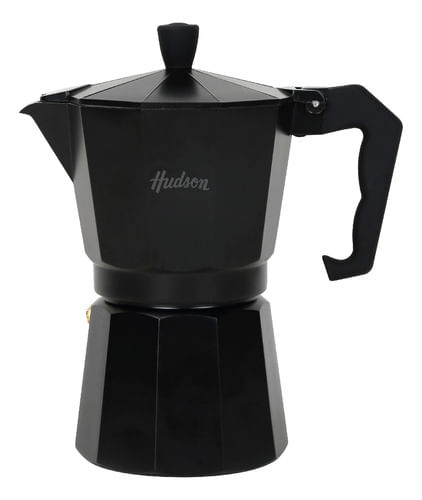Cafetera De Aluminio Black Italiana Induccion 6 Tazas Hudson