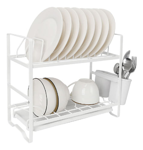 Escurridor de Platos 2 pisos Chico Linea Hudson Cocina Blanco