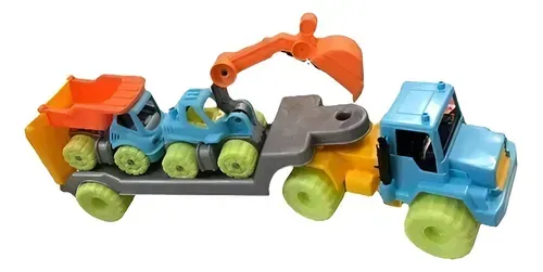 Set de Camiones Duravit Excavadora, Volcador y Camión Playo